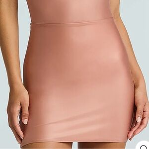 Commando Matte Metallic Micro-Mini Skirt With Short in Desert Rose
